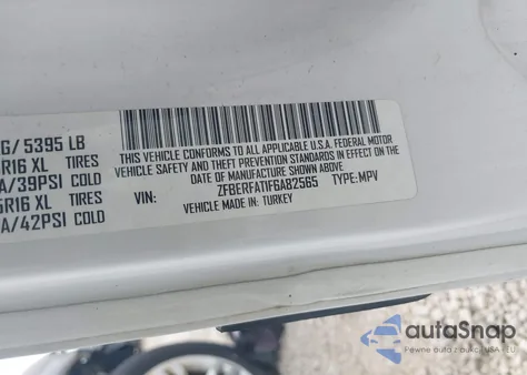 2015 Ram Promaster City Tradesman z USA, uszkodzony, nr VIN ZFBERFAT1F6A82565